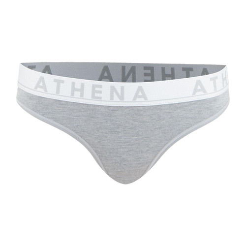 Slip femme Easy Color gris en coton Athéna  - Athena
