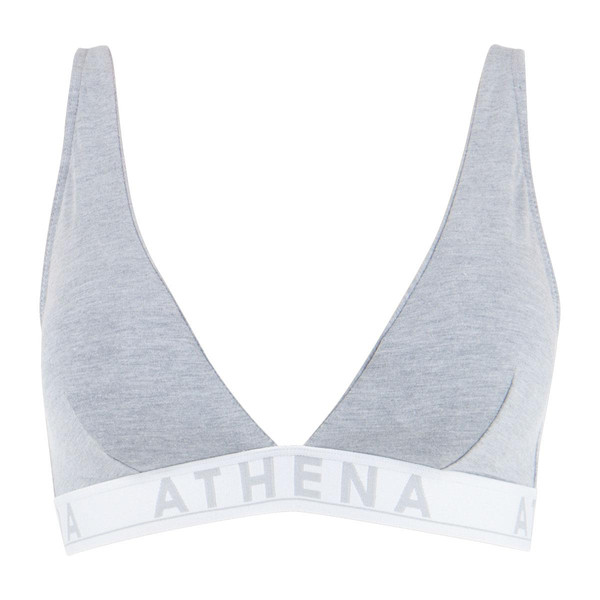 Soutien-gorge triangle sans armatures à coques amovibles femme Easy Color gris en coton Athéna