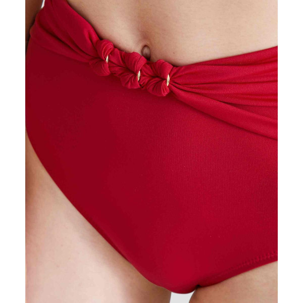 Culotte de bain taille haute - Rouge Aubade Maillots