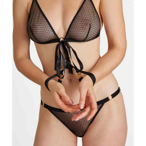 Ensemble 2 pièces - Soutien-gorge triangle - Slip mini-cœur - Promotion lingerie sexy