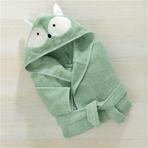 Peignoir de bain enfant BABY  vert amande en coton Becquet  - Becquet loungewear femme