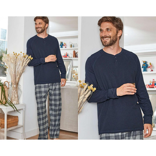 Pyjama FEPANO  bleu marine pour homme - Becquet loungewear femme
