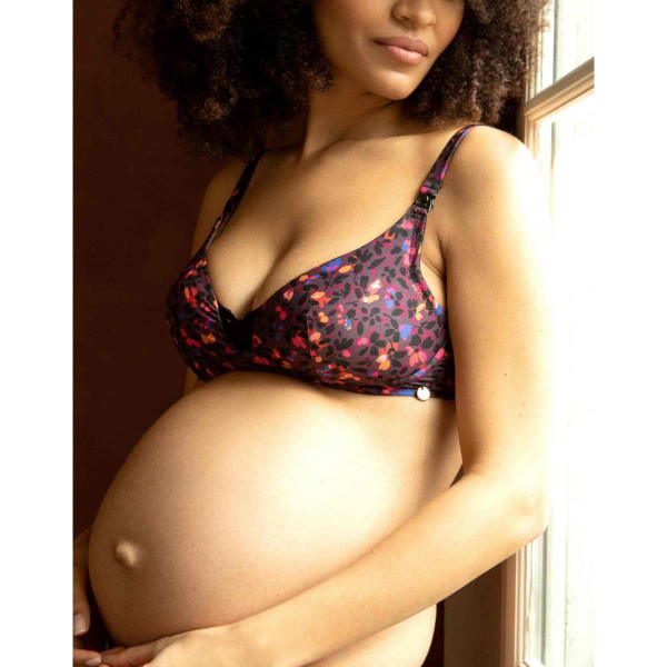 Soutien-gorge de grossesse et d'allaitement sans armatures - Multicolore Cache Coeur