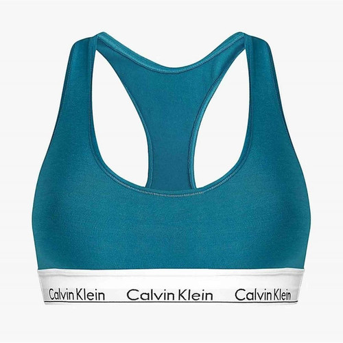 Bralette sans armatures - Bleue en coton Calvin Klein Underwear  - Soutiens-gorge Bonnet A