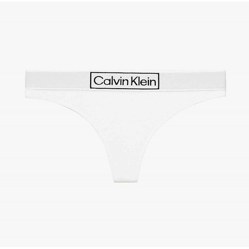 String - Blanc en coton Calvin Klein Underwear  - Lingerie pas chère