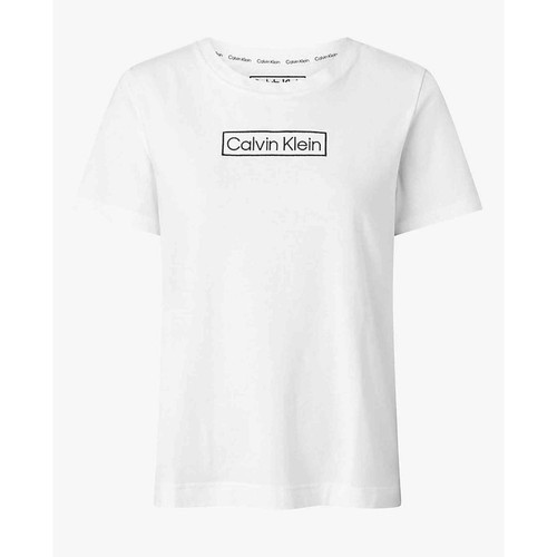 T-shirt col rond à manches courtes - Blanc en coton Calvin Klein Underwear  - Calvin klein underwear femme