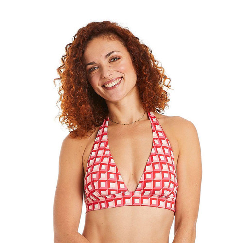 Haut de maillot de bain triangle rouge Ibiza Camille Cerf x Pomm Poire  - Nouveautés Lingerie et Maillot