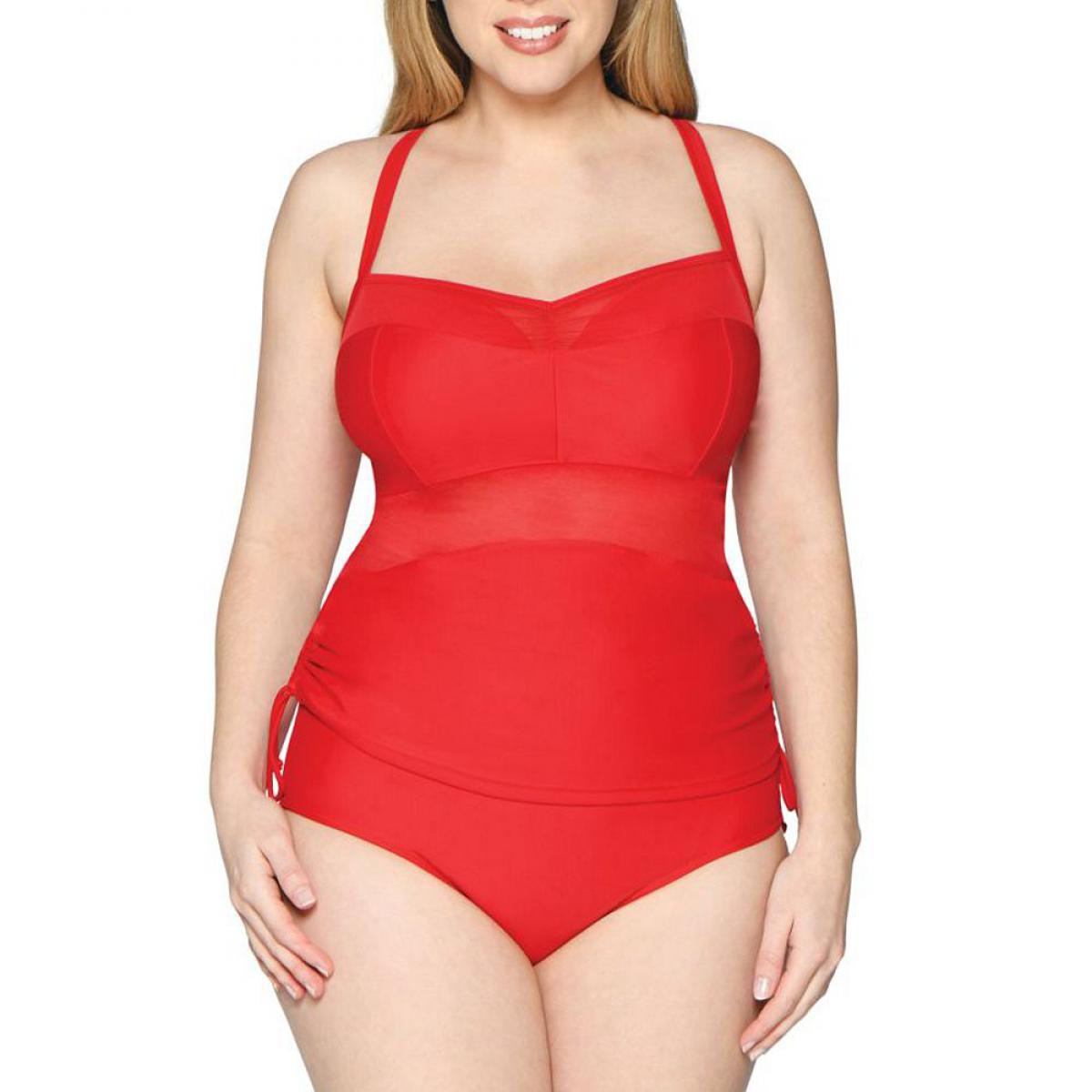 Curvy Kate Sheer classe bustier haut bikini CS001307 armatures bandeau rouge
