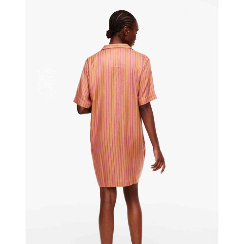 Haut de pyjama - Chemise Longue à manches courtes - Orange Femilet  - ANNA en viscose ANNA