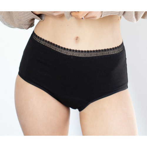 Culotte menstruelle taille haute coton bio flux moyen à abondant - Promo lingerie gerard pasquier