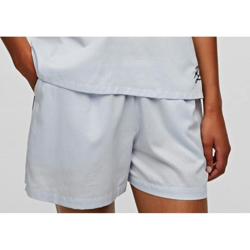 Bas de Pyjama Short Blanc en coton Karl Lagerfeld  - 40 lingerie promo 60 a 70