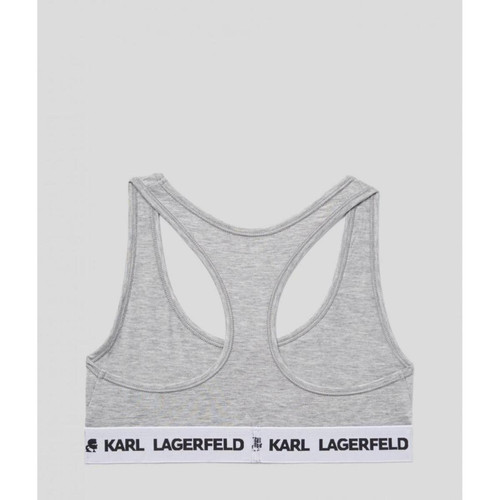 Bralette sans armatures logotee - Gris Karl Lagerfeld