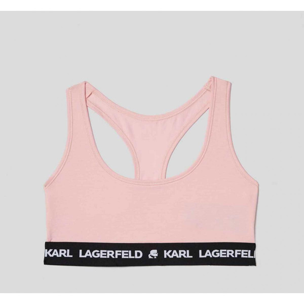 Bralette sans armatures logotée - Rose Karl Lagerfeld