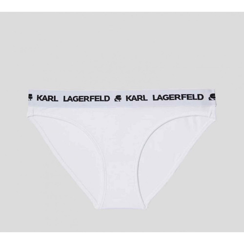 Culotte logotée - Blanc - Karl Lagerfeld - Culottes, strings et shorty pas chers