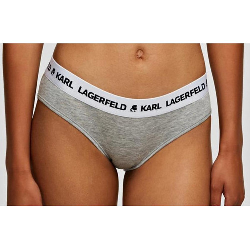 Lot de 2 Shorties Logotypés Gris Karl Lagerfeld  - Lingerie en promo