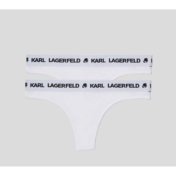 Lot de 2 strings logotés - Blanc Karl Lagerfeld