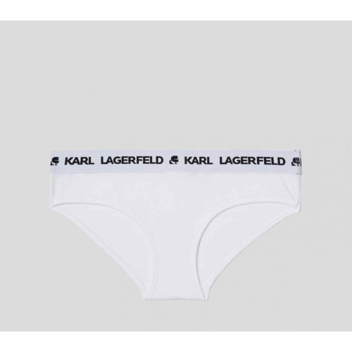 Shorty logoté - Blanc Karl Lagerfeld  - Culottes, strings et tangas