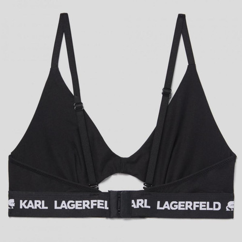 Soutien-gorge triangle sans armatures logote - Noir Karl Lagerfeld