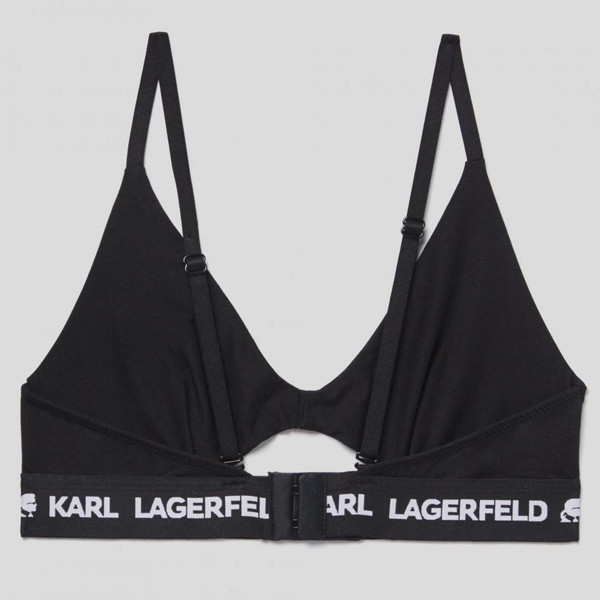 Soutien-gorge triangle sans armatures logote - Noir Karl Lagerfeld