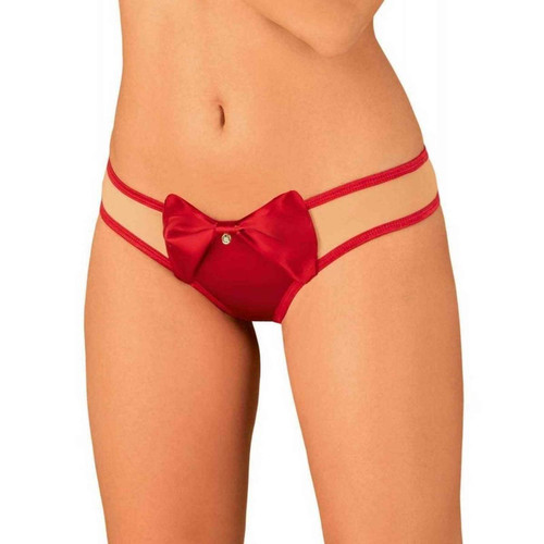 String - Rouge Obsessive  - Culottes, strings et shorty pas chers