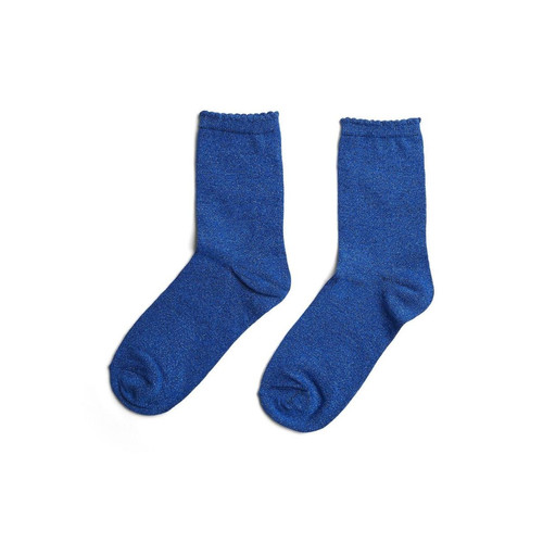 Chaussettes bleu en coton - Pieces - Sélection de bas, collants et socquettes
