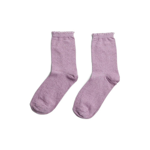 Chaussettes Violet en coton Pieces  - Socquettes et mi-bas