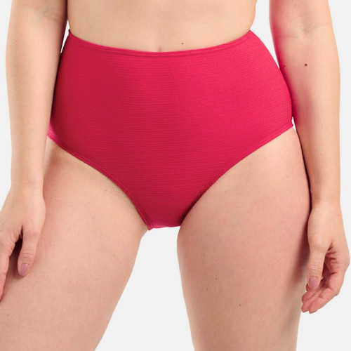 Culotte de bain taille haute rouge - Glamourous Textured