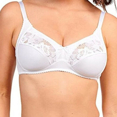 Soutien-Gorge Sans Armatures Coton Plus Blanc Sans Complexe   - Sans complexe lingerie soutiens gorge sans armatures