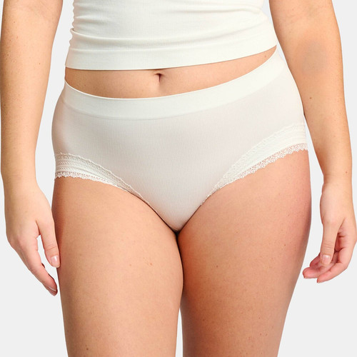 Shorty - Blanc - Sans Complexe - Lingerie grandes tailles culottes strings tangas shorties 44 a 46