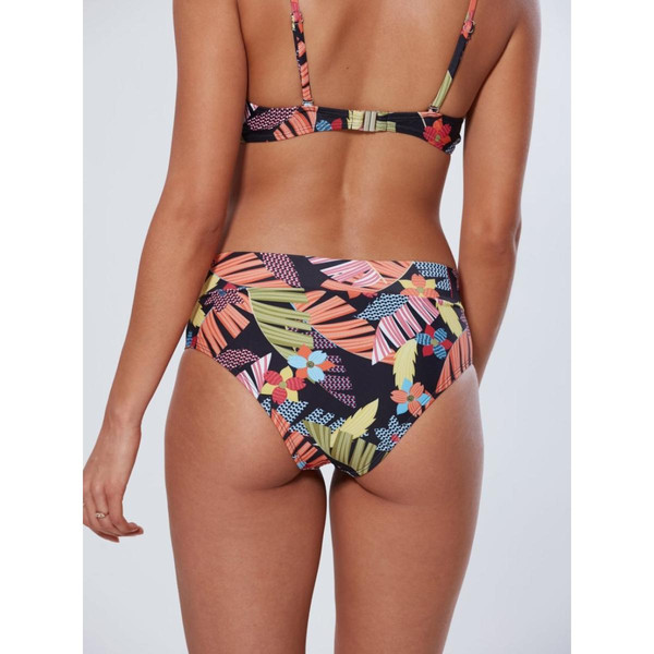 Bas de bikini multicolore avec ceinture abdominale plate Venca