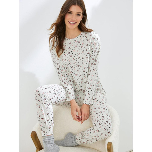 Pyjama 2 pièces t-shirt imprimé coeur + pantalon - Venca lingerie maillot