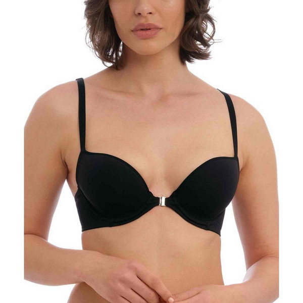 Soutien-gorge armatures attache sur le devant - Noir en nylon Wacoal lingerie